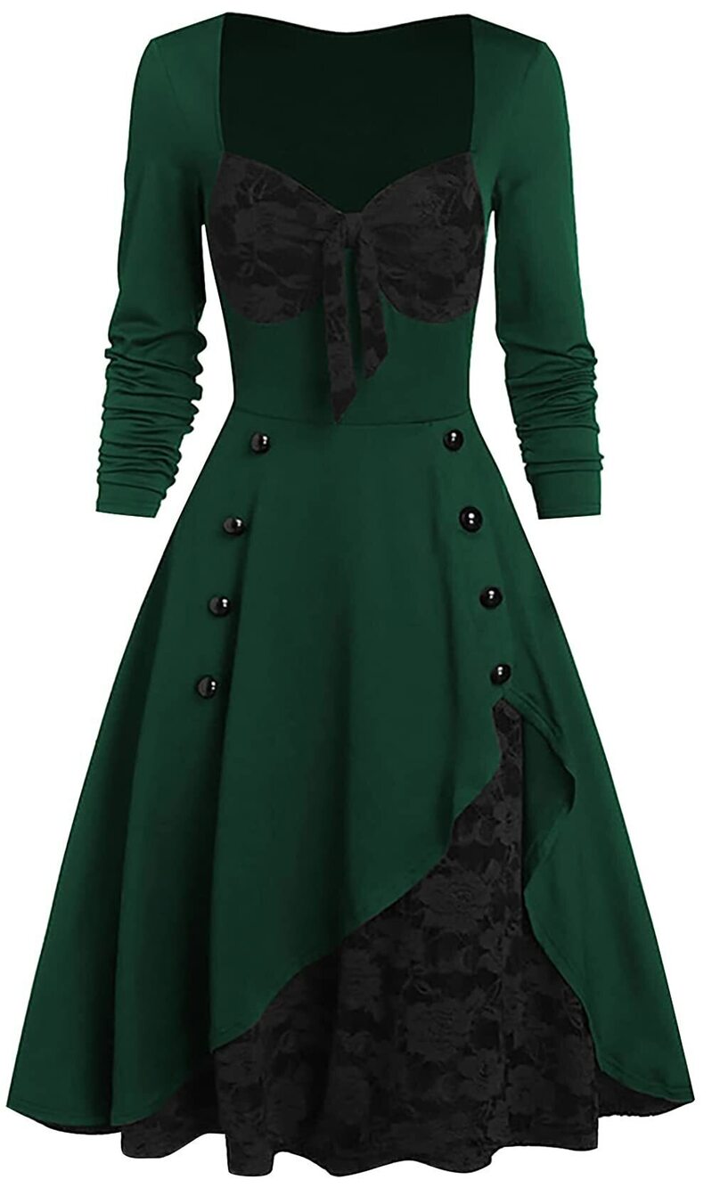 3951 Victorian Dress Queen Ball Gown Masquerade Dress Long Sleeve Celtic